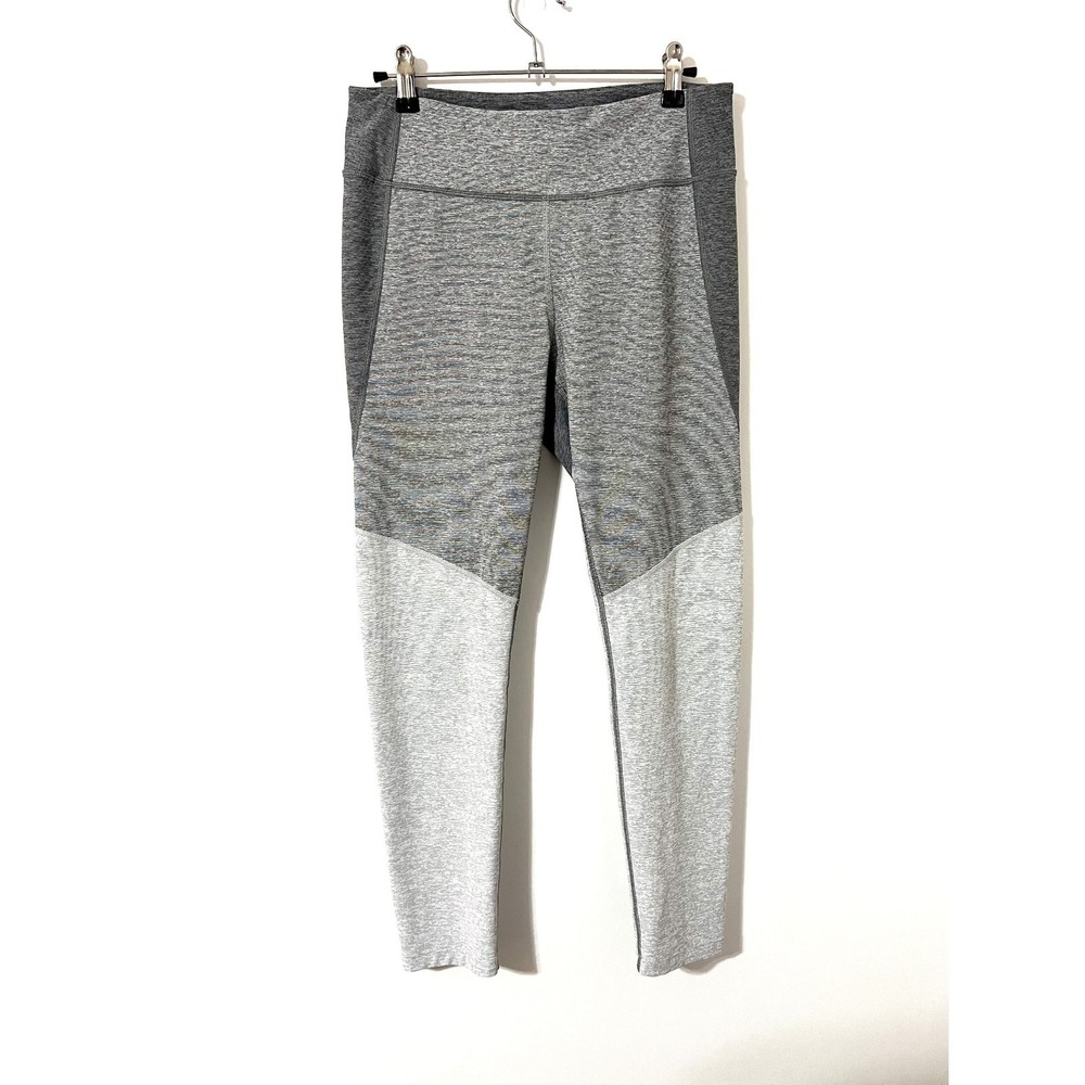 Outdoor‎ Voices Heathered Gray/White Colorblock High Rise Leggings Size L